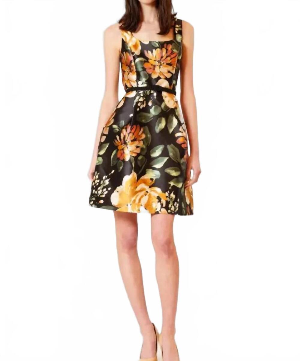 NEW JULIA JORDAN sleeveless floral dress in black